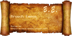 Brusch Emese névjegykártya